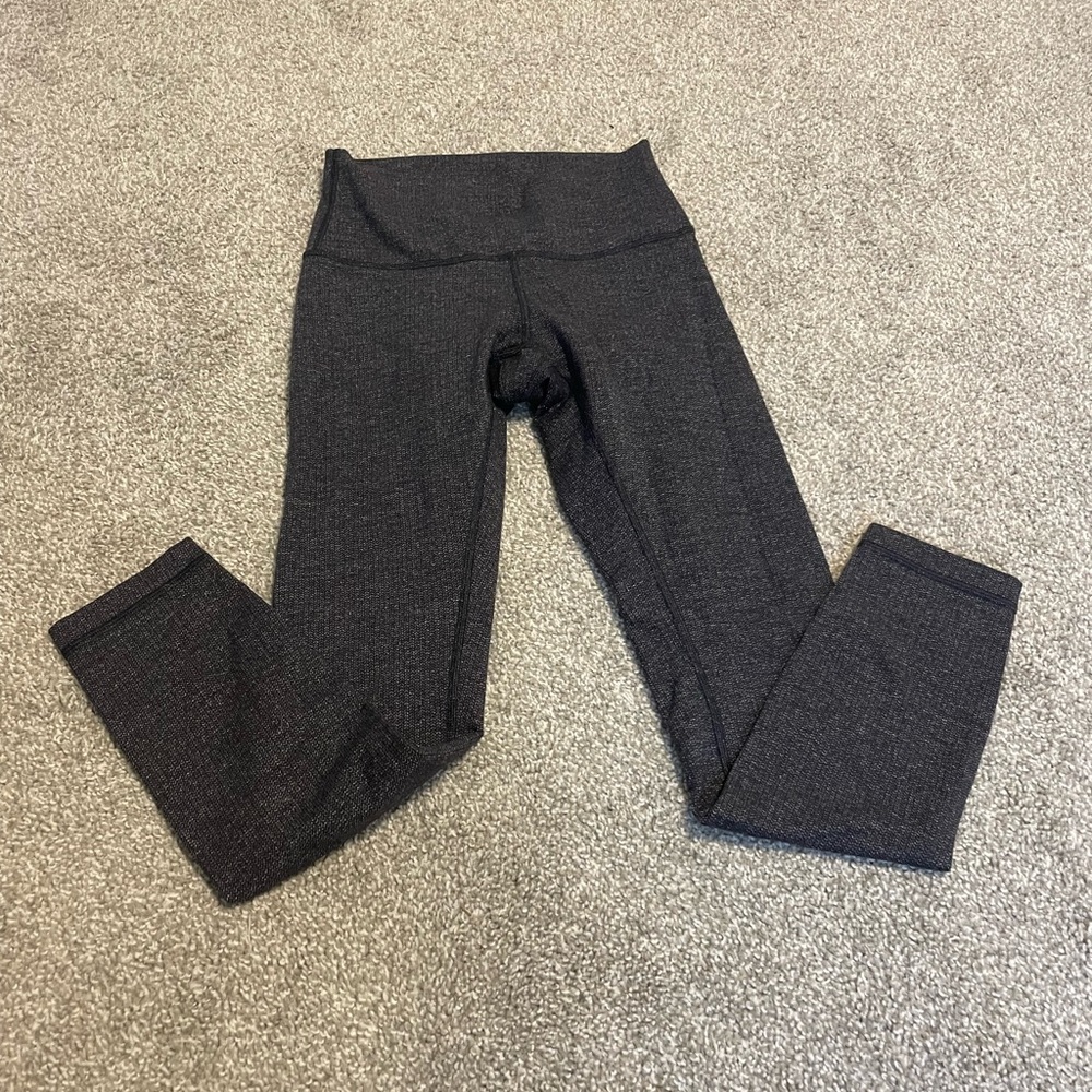 Lululemon Mini Hounds Tooth Print 7/8 Length Leggings